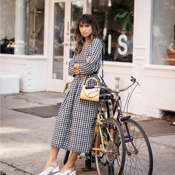 A New Day Black and White Midi Sundress with Plunge Neckline - Picture 5 of 5